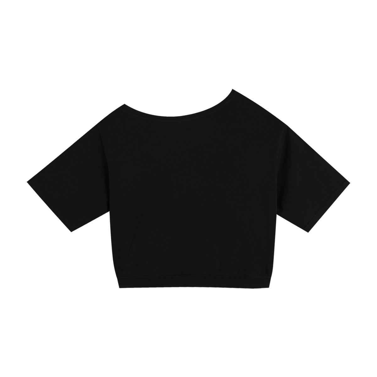 Camiseta de Algodón Oversize con Hombro Asimétrico
