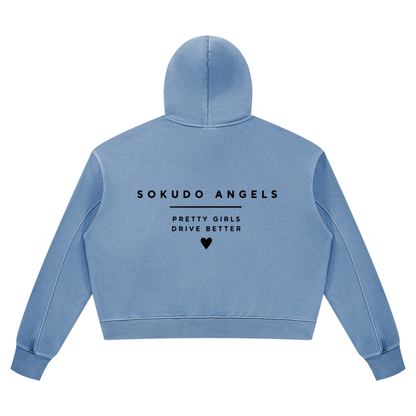 Sokudo Angels Boxy Wash Hoodie