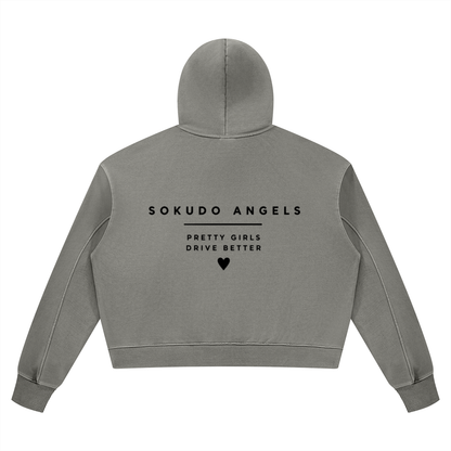 Sokudo Angels Boxy Wash Hoodie