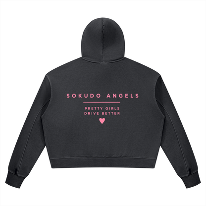 Sokudo Angels Boxy Wash Hoodie