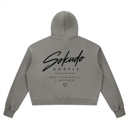 Sokudo Angels Movement Boxy Wash Hoodie