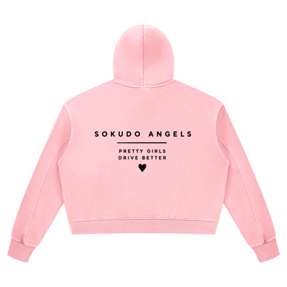 Sokudo Angels Boxy Wash Hoodie