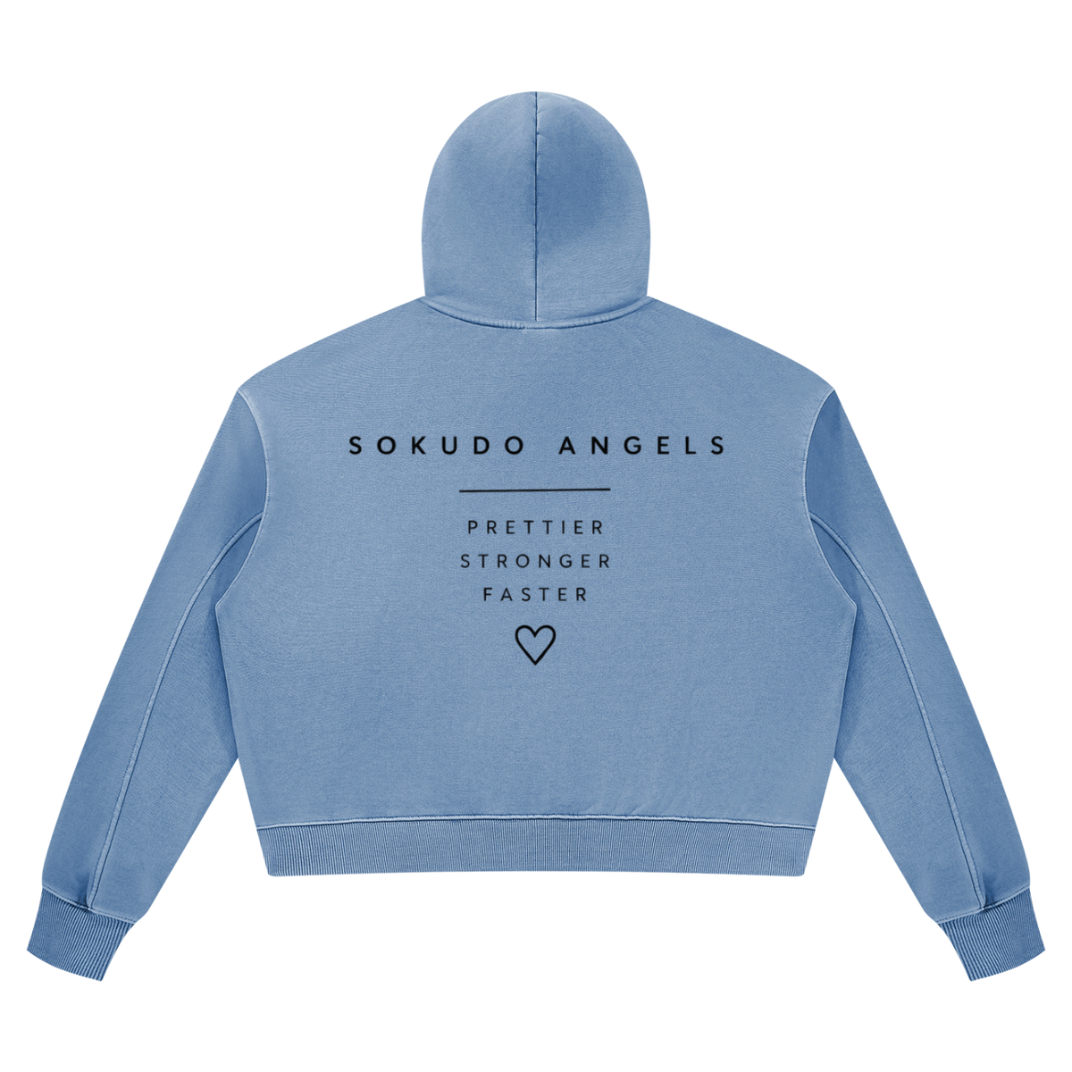 Sokudo Angels Stronger Boxy Wash Hoodie