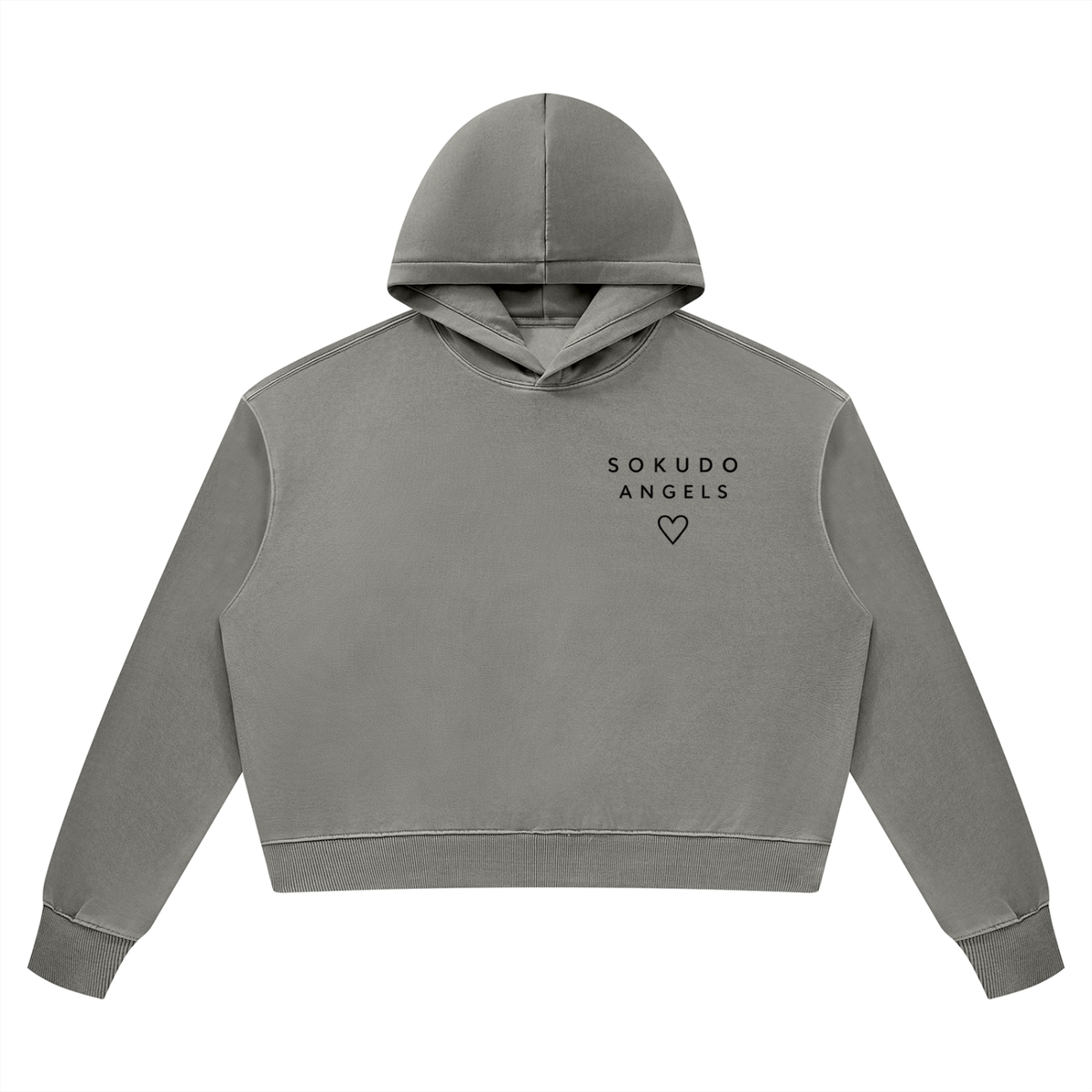 Sokudo Angels Stronger Boxy Wash Hoodie