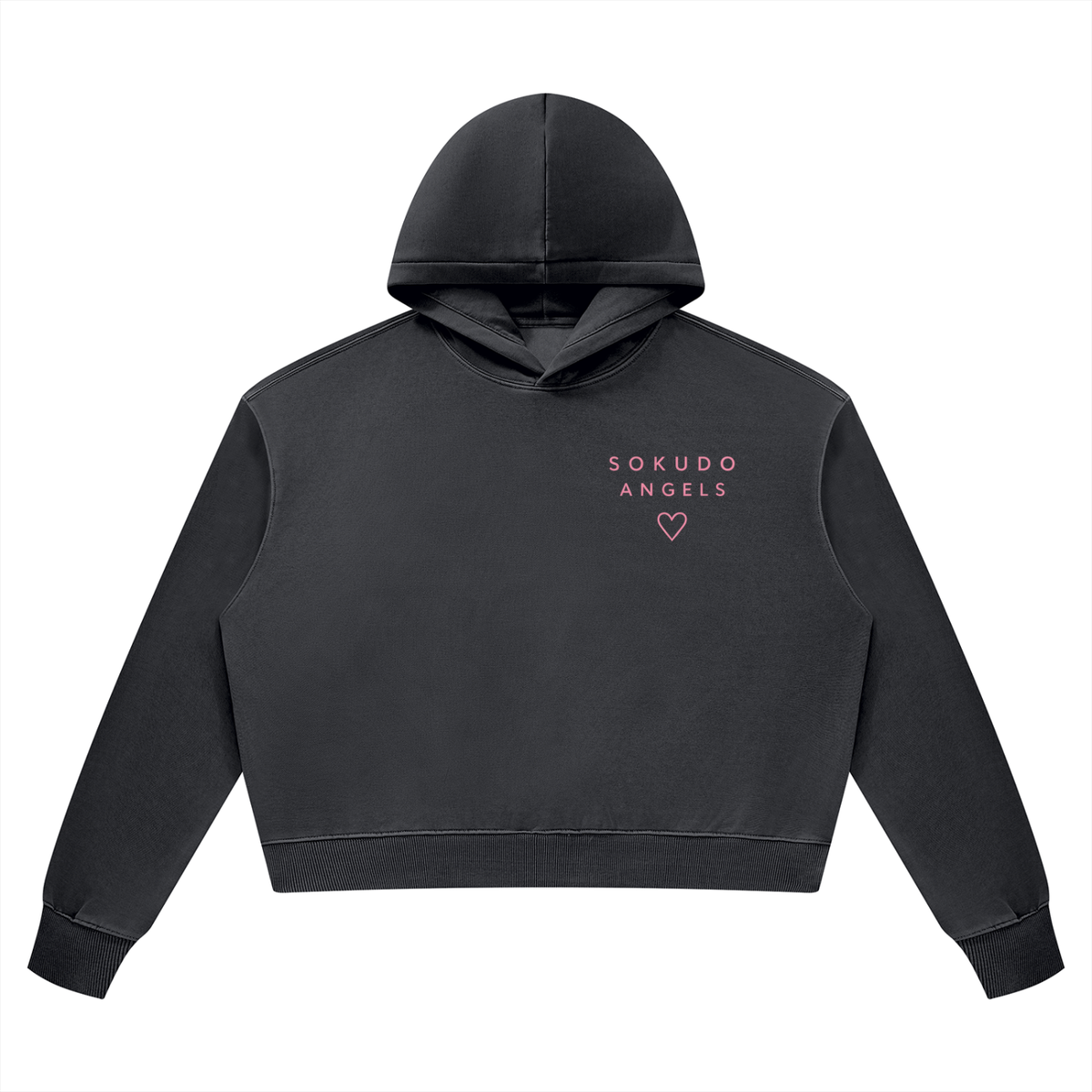 Sokudo Angels Stronger Boxy Wash Hoodie
