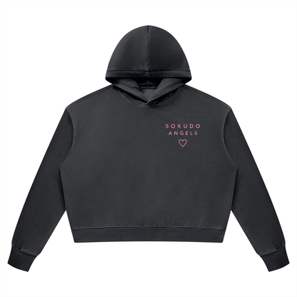Sokudo Angels Stronger Boxy Wash Hoodie