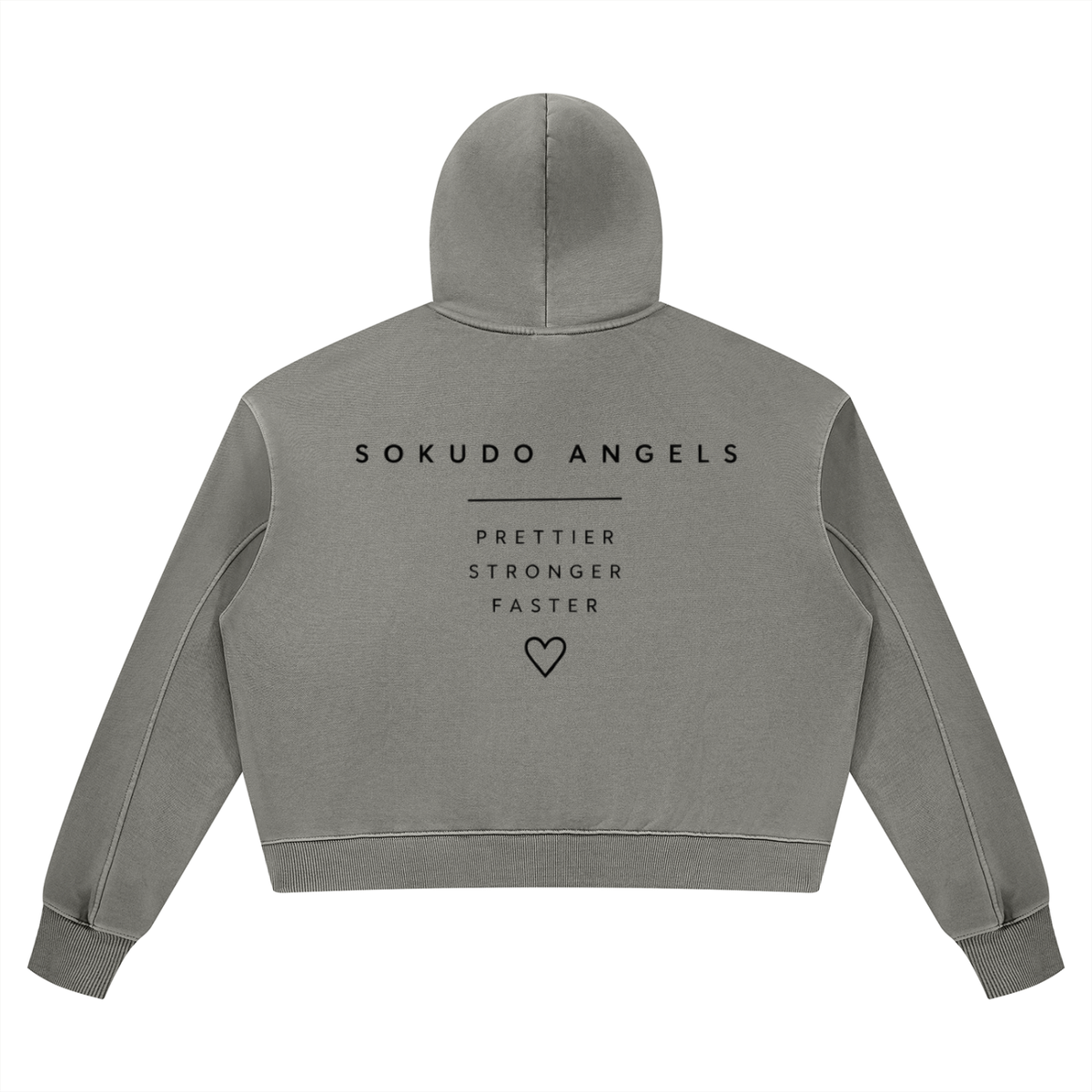 Sokudo Angels Stronger Boxy Wash Hoodie